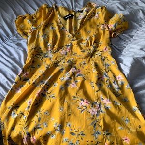 Express Yellow Floral Dress